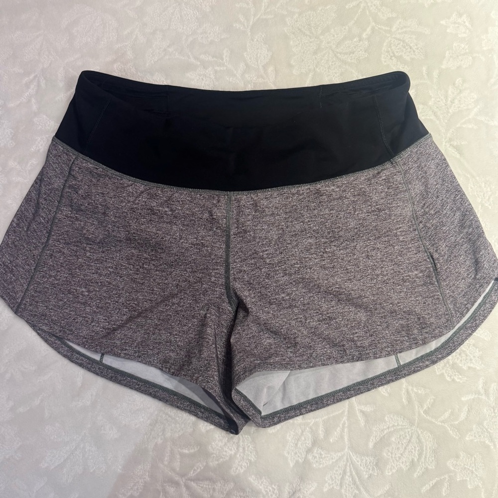 lululemon athletica Black and Heather Gray Athletic Shorts